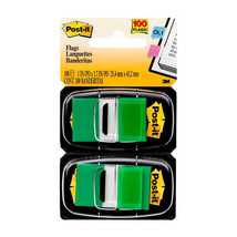 Post-it Twin Pack Flags 100pcs - Green - £15.56 GBP