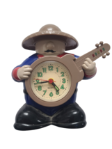 Mexican Mariachi with Guitar Musical Talking Quartz Alarm Clock Tested Rare! - £35.35 GBP