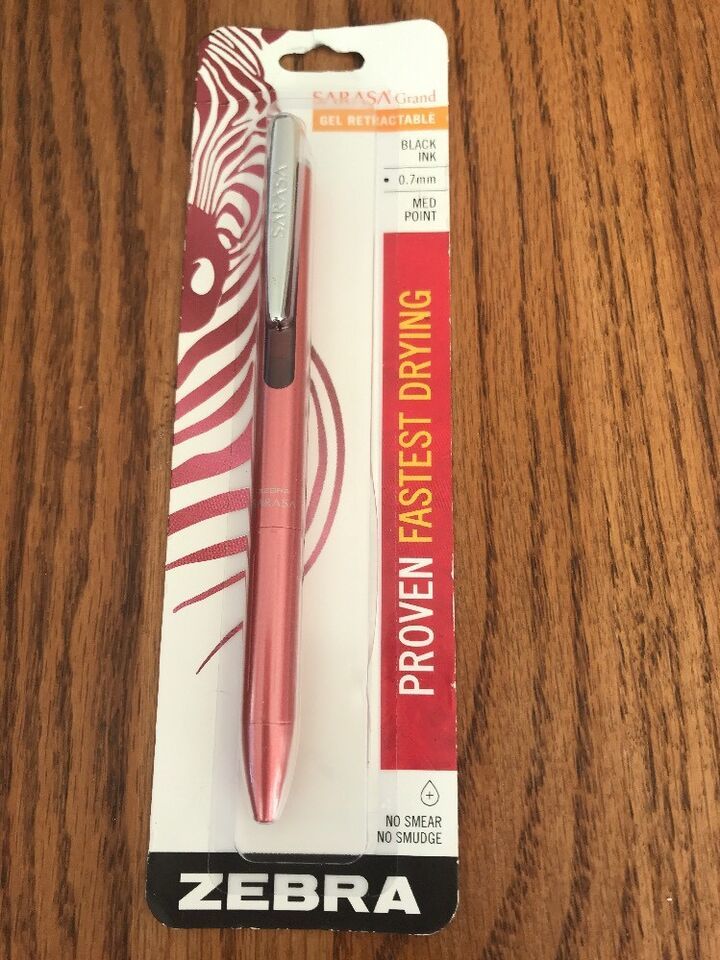 Stationery Zebra gel ball pen Sarasa grand 0.7 Pink  MED POINT Ships N 24h - $18.69