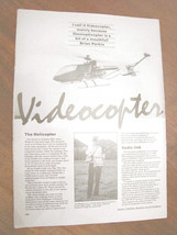 1989 Article Advertising Video Copter Helicopter Brian Parkin Test-
show... - $16.03