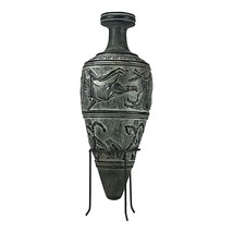 Bull Leaping &amp; Boxers Rhyton Vase Minoan Crete Ancient Greece Pottery Terracotta - £56.96 GBP
