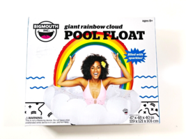 BIGMOUTH Giant Rainbow Cloud Inflatable Pool Float Sparkles Glitter (BRA... - $19.79