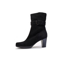 $550 LA CANADIENNE 9 Black Suede Mid Calf Ankle Boots *EXCELLENT*  SZ 9 - £119.10 GBP