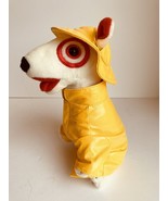Target Bullseye Mascot Dog Yellow Raincoat Hat Puddles 7&quot; Plush Stuffed ... - £9.77 GBP