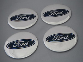 FORD wheel center cap-set of 4-Metal Stickers-self adesive Top Quality G... - £14.92 GBP+
