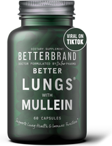 Betterlungs Daily Respiratory Health Supplement (60 Capsules) | with Mullein Lea - £50.77 GBP