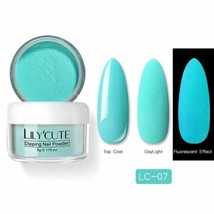 Lily Cute Neon Glow In The Dark Fluorescent Dipping Powder - 5g - *TEAL* - £2.37 GBP