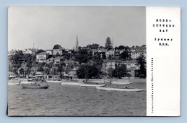 RPPC Boats on Rush Cutters Bay Sydney Australia UNP Unused Postcard H17 - $10.84