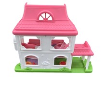 Fisher Price Little People Happy Sounds Sweet Home Doll House Pink Garag... - $15.83