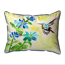 Betsy Drake Aqua Hummingbird Extra Large Zippered Pillow 20x24 - £48.67 GBP