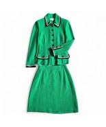 Vintage St. John Collection Women’s Tweed Skirt Suit Sz 2 Green Made In ... - $395.95