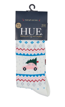 HUE Womens Holiday Gift Card Socks,1 pack,One Size,Color Christmas Tree Car - £8.80 GBP