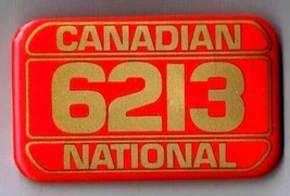 Vintage Canadian National Railway CN 6213 Metal Pinback Badge 1 3/4&quot;  x ... - £8.50 GBP