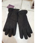 Women&#39;s Grandoe Black Leather Gloves Fleece Lined Size Medium - $39.59