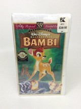 Bambi Masterpiece Limited Edition Vintage Disney VHS Clamshell Case New Sealed - £11.59 GBP