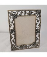 Vintage Connoisseur Picture Frame 3.5x5&quot; BRASS ROSES Filigree Deco photo... - $27.00