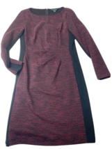 Lauren Ralph Lauren Burgundy Black Sheath Dress Size 10 - £17.91 GBP