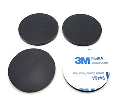 1 1/2&quot; Wide Round Rubber Stick on Feet 1/8&quot; Thick 3M Adhesive Backing Bumper Pad - £8.16 GBP+