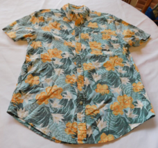Sonoma Men&#39;s Short Sleeve Button Up Shirt Size M Modern Fit Flexwear Hawaiian - £31.27 GBP