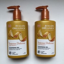 2-Pack Avalon Organics VEGAN Intense Defense w/Vitamin C Cleansing Gel, 8.5fl oz - £35.22 GBP
