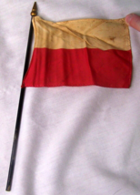 VINTAGE POLISH HAND MINI FLAG POLAND 4&quot; X 5&quot; - £7.90 GBP