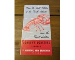 Vintage Conleys Lobsters Limited St Andrew&#39;s New Brunswick Canada Brochure - £66.55 GBP
