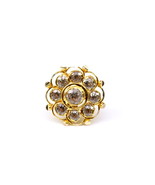 Süß Echt Gold Nasenstecker 14K Weiß Cz Indisch Statement Nasen Ring Push... - €59,28 EUR
