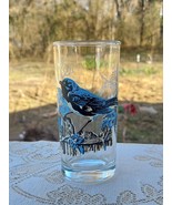 Vintage Blue Warbler Glass Tumbler Old Ann Page Peanut Bird Series FREE ... - £18.61 GBP
