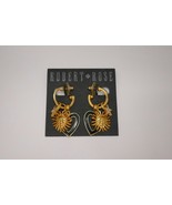 Robert Rose Celestial Heart Star Gold Tone Dangle Earrings - $54.45 CAD