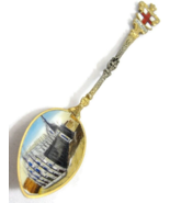 Rare European 800 Gilded Silver Spoon Cathedral in Milano Cross - £97.21 GBP