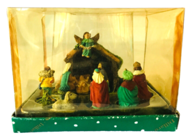 Miniature Nativity Crêche Holy Family Stable Angel Kings Shepherd Sheep Dillards - £19.32 GBP