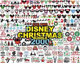 Disney Christmas Svg Png Bundle, Christmas Mickey Minnie Svg - £3.18 GBP