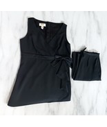 Talbots Vintage 2 Piece Set Tank Top +Pants Outfit SIZE 6P Black Bow Eve... - $44.55
