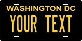 Washington DC Black License Plate Personalized Custom Car Bike Motorcycle Moped - £8.72 GBP+