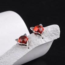 Red Fox Silver Stud Earrings - £22.03 GBP