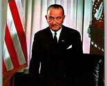 President Lyndon B Johnson Portrait UNP Chrome Postcard Unused I14 - $3.91