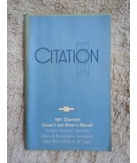 1981 Chevroelt Citation Owners Manual User Guide Reference Operator Book... - $23.74