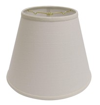 14&quot; White Empire Deep Slanted Linen Lampshade - $100.93