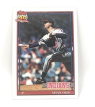 1991 Topps Baseball Card #696 - Steve Olin - Cleveland Indians - Pitcher - £0.78 GBP