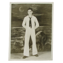 WW2 RPPC Sexy Sailor poses w Moon Background 1947 Subic Bay Philippines ... - $18.79