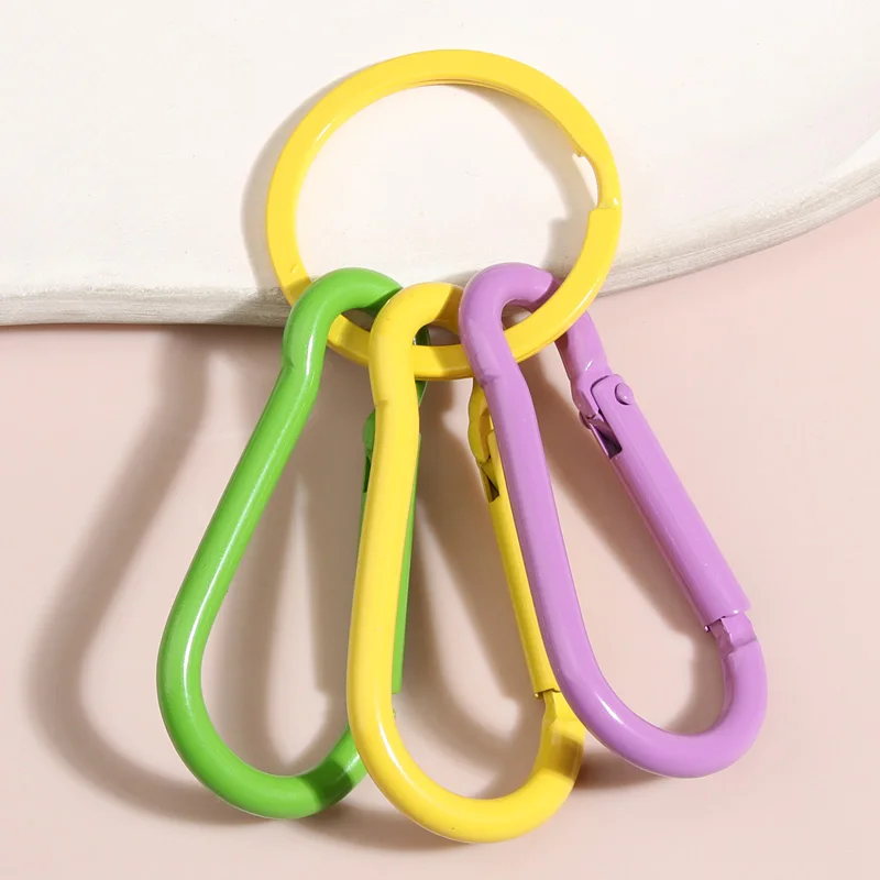 Sporting New CreatiAy Colorful Handmade Carabiner Keychain Climbing Hook Key Rin - £23.52 GBP
