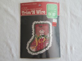 Vintage Lot of 4 Christmas Cross Stitch Kit Trim N Wire Dale Burdett Teddy Bears - £7.84 GBP