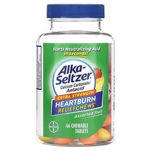 3 Bottles Alka-Seltzer Extra Strength*09/2025*Heartburn Relief Chews Asst - $26.04