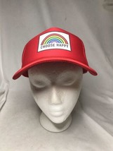 Vintage Otto Choose Happy Trucker Hat Red SnapBack Adjustable - $10.00