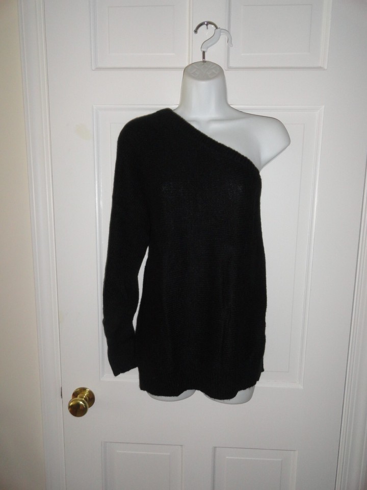 NWT LILLY PULITZER BLACK ONE SHOULDER MAURA SWEATER XL - $62.99