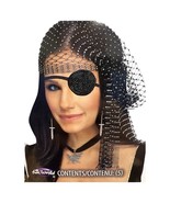 Pirate Costume Accessories Women Black Rhinestone Bling Kit Eyepatch Hal... - $418.95 MXN