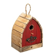 Vintage Farmhouse Style Red Solid Wood Outdoor Birdhouse - $108.49
