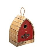 Vintage Farmhouse Style Red Solid Wood Outdoor Birdhouse - $2,028.11 MXN