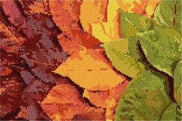 Pepita Needlepoint kit: Ombre Leaves, 12&quot; x 8&quot; - £67.62 GBP+