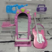 Barbie Accessories Lot Music Mirror Boombox Guitar  - £11.73 GBP
